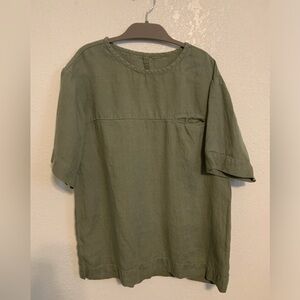 NotPERFECTLINEN Men’s linen t-shirt BURNIE
Forest Green Size Small